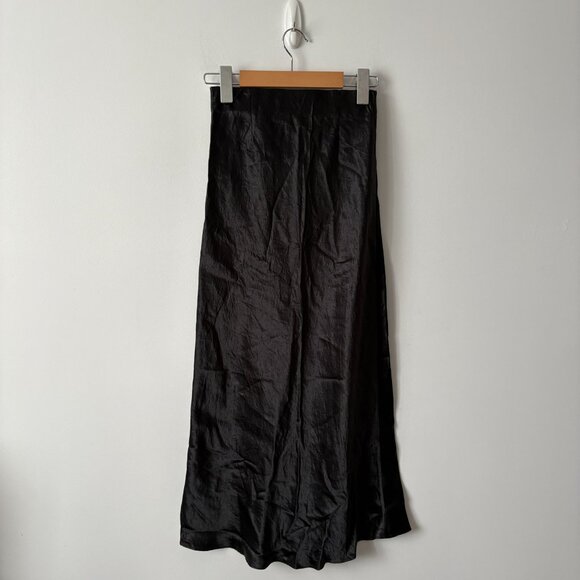 Aritzia Babaton Slip Satin Maxi Skirt Black Size 00 - Picture 10 of 12